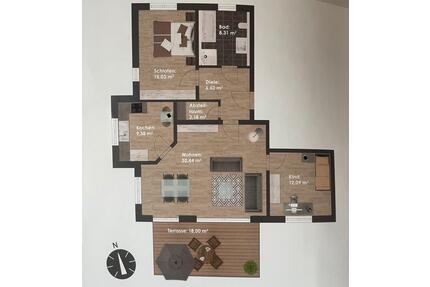 Wohnung zu vermieten - 1.000,00&nbsp;EUR Kaltmiete, ca.&nbsp; 93,00&nbsp;m&sup2; in Dietfurt an der Altmühl (PLZ: 92345)