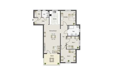 Wohnung zum Mieten in Mulfingen 1.030,00 € 104 m²