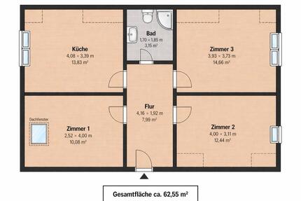 62,5qm 3 Z Wohnung Erstbezug nach Kernsanierung - Hildesheim