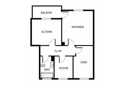 Helle 3-Zimmer-Wohnung mit Balkon - Gelsenkirchen Gelsenkirchen-Nord