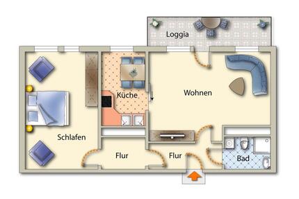 Mit dem Aufzug zum Wohnglück - 443,00&nbsp;EUR Kaltmiete, ca.&nbsp; 68,13&nbsp;m&sup2; in Freiberg (PLZ: 09599)