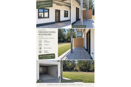 Erdgeschoss Wohnung, 3 Zimmer mit Garten und Terasse, Erstbezug - Mamming