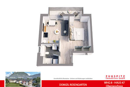 DOMIZIL ROSENGARTEN -2 Zi MIT FERIENWOHNUNG NUTZUNG -WHG08 - Garmisch-Partenkirchen