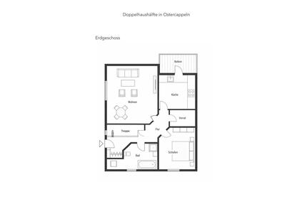 Charmante Doppelhaushälfte mit Balkon und Garten - Ostercappeln