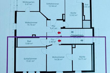 Frisch renovierte 2-Zimmer-Wohnung mit Einbauküche - Gotha