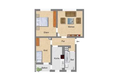 Wohnung zum Mieten in Essen 410,00 € 64.73 m²