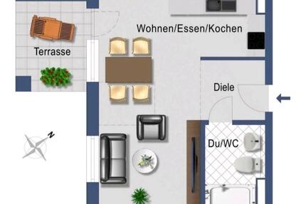 1.5 Zimmer Studio - 39,6 Quadratmeter - Stuttgart Mühlhausen