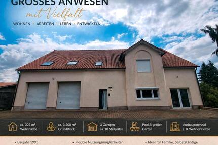 Großzügiges Mehrfamilienhaus mit 3.200 m² Grundstück und Pool - Bad Langensalza