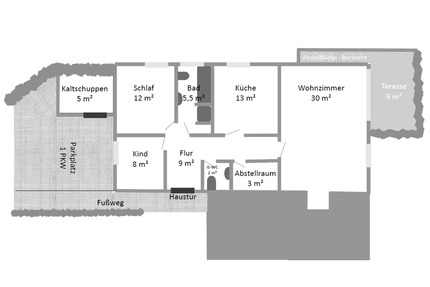 3 Zimmer-Wohnung in Adenbüttel - zentrale Ortslage