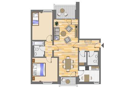 Wohnung zum Mieten in Düsseldorf 936,00 € 81.41 m²