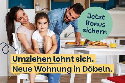 sanierte 3 Raum Wohnung mit Balkon inkl. Einzugsbonus - Döbeln