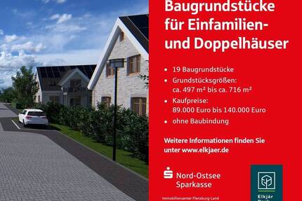 Zu Hause im Herzen Angelns! Wählen Sie aus 19 Baugrundstücken für Einfamilien- und Doppelhäuser - Mittelangeln Satrup