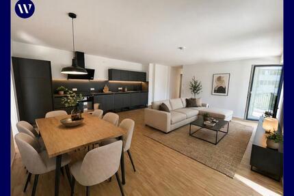 Moderne 4-Zimmer-Neubauwohnung mit Terrasse, großzügiger Wohnbereich, Parkett, Gäste-WC, Abstellraum - Stuttgart Luginsland