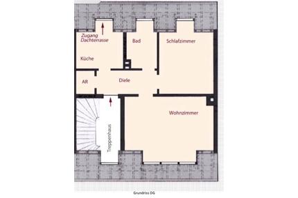 DG Wohnung zu vermieten - 780,00&nbsp;EUR Kaltmiete, ca.&nbsp; 50,00&nbsp;m&sup2; in Kleve (PLZ: 47533)