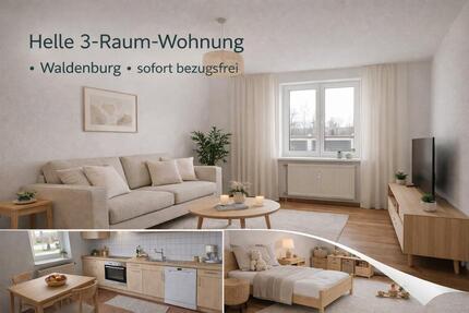 ✨ Helle 3-Raum-Wohnung in Waldenburg – ruhig gelegen & sofort bezugsfrei