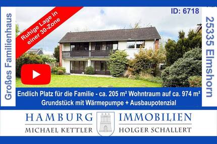 Endlich Platz für Ihre Familie: Ca. 205 m² Wohntraum mit großem Garten in 25337 Elmshorn