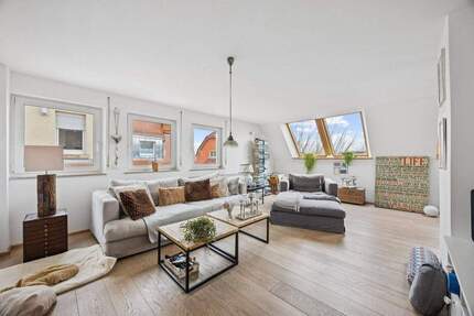 Modern, offen und zentral: 3,5-Zimmer-Maisonettewohnung mit traumhafter Dachterrasse - Ludwigsburg West