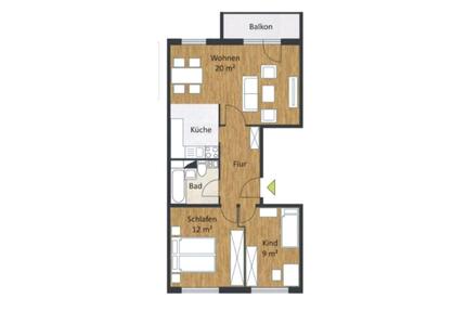 Eigentumswohnung - 35.000,00&nbsp;EUR Kaufpreis, ca.&nbsp; 57,00&nbsp;m&sup2; in Peitz (PLZ: 03185)