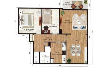 Wohnung zum Kaufen in Saarbrücken Sankt Johann 160.000,00 € 91.77 m² - Saarbrücken / Sankt Johann