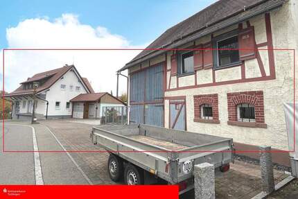 WerkstattLager mit DG-Wohnung + GrundstückBauplatz mit Lager in Tuningen