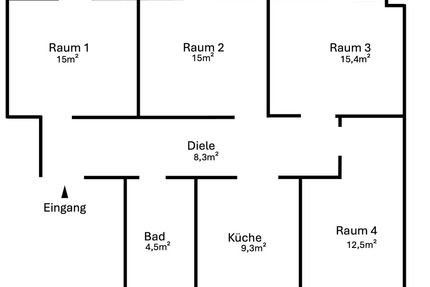 Helle 4-Zimmer-Wohnung mit Einbauküche in Altb - Köln Mülheim