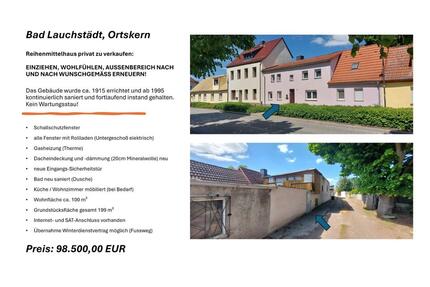 Reihenmittelhaus im Zentrum der Goethestadt Bad Lauchstädt