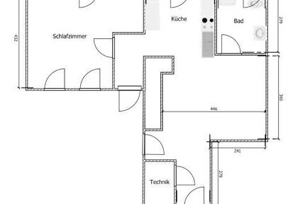 2 Zimmer-Wohnung mit EBK & Terrasse - Uehlfeld