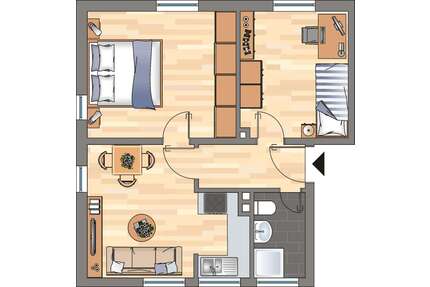 Wohnung zum Mieten in Bergkamen 389,00 € 48.91 m²