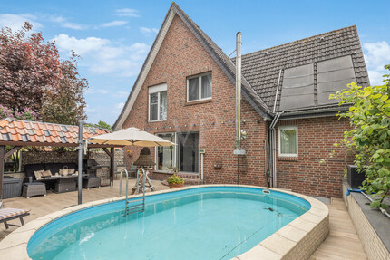 Familien Domicil trifft auf Top-Invest – Selbsttragendes Refugium mit Traumgarten mit Pool und Sauna - Hörstel