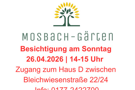Inkl. Einbauküche: 2 Zimmer, Küche, Bad, Balkon - Wiesbaden Biebrich