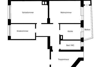 Mietwohnung - Zentral gelegene Helle 3-Zimmer Wohnung mit Balkon - Düsseldorf Stadtbezirk 3