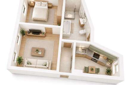 Wohnung zum Mieten in Stendal 373,10 € 45.5 m²