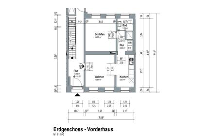 Krefeld-Denkmal-Wohnung 2 Zi-Kü-Flur-Duschbad