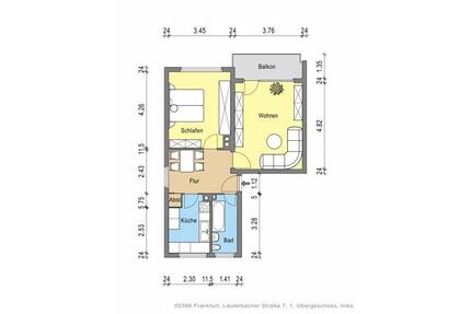 Sanierte 2 Zimmerwohnung mit Balkon - Frankfurt am Main Ost