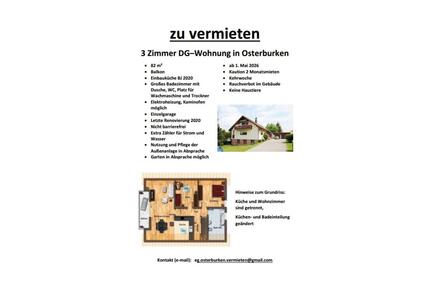 DG-Wohnung zu vermieten - 620,00&nbsp;EUR Kaltmiete, ca.&nbsp; 82,00&nbsp;m&sup2; in Osterburken (PLZ: 74706)