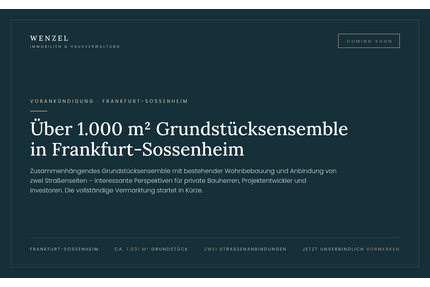 Grundstück zu verkaufen in Frankfurt am Main 1.090.000,00 € 1032 m²