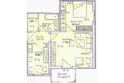 Wohnung zum Kaufen in Waldkraiburg 165.000,00 € 60 m²