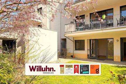 Sofort einziehen! Altersgerechte Gartenwohnung | Garage | Terrasse | Bad mit Fenster und Dusche - Leipzig Wahren