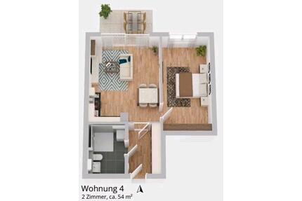Erstbezug: 2-Zimmer-Wohnung mit Garten und PKW-Stellplatz - Münster Münster-Südost