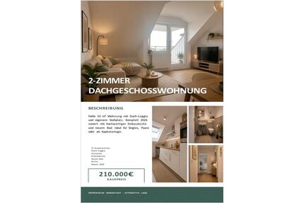Hochwertig sanierte Dachgeschosswohnung inkl. TG Stellplatz - Heppenheim (Bergstraße)