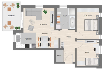 Schöne 3-Zimmer-Wohnung in Freystadt zu vermieten