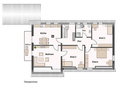 6-Zimmer-Wohnung mit ausgebautem Dachgeschoss und Balkon - Neu-Ulm Burlafingen