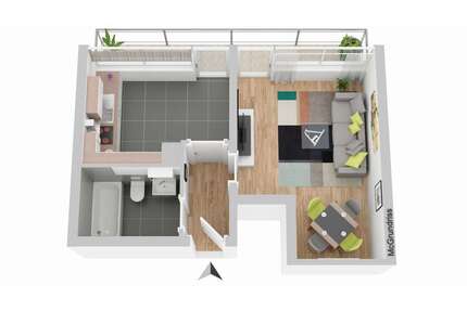 Wohnung zum Kaufen in Mannheim Käfertal 119.000,00 € 38 m² - Mannheim / Käfertal