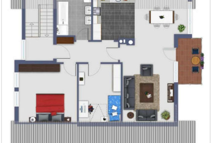 Großzügige 85 m² DG Wohnung mit Balkon & EBK in ruhiger Lage - Hüttlingen