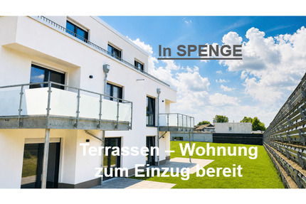 In SPENGE: 3 Zi. Neubau - Terrassen - Wohnung zum EInzug bereit. 29m² Süd - West - Terrasse plus Gartenbereich. - Bielefeld Jöllenbeck