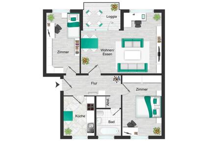 Erstbezug nach Sanierung: 3-Zi.-Wohnung mit Balkon in Wolfsburg