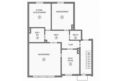 Attraktive, modernisierte 3- Zimmer-Erdgeschosswohnung - Hagen Dahl