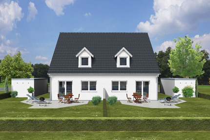 Doppelhaushälften Neubau mit Keller in Feucht mit Grundstück