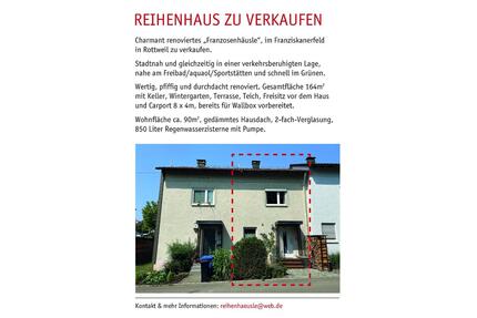 Reihenhaus - 250.000,00&nbsp;EUR Kaufpreis, ca.&nbsp; 90,00&nbsp;m&sup2; in Rottweil (PLZ: 78628)