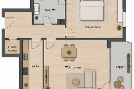 Wohnung zum Kaufen in Waldkraiburg 130.000,00 € 55 m²